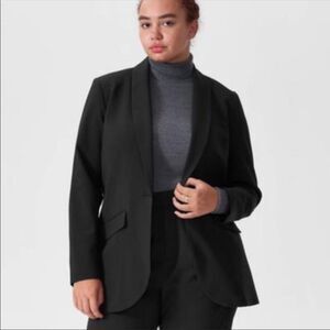 UNIVERSAL STANDARD | Black Boyfriend Blazer Single Button Closure Women’s 10-12